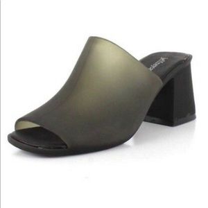 Jeffery Campbell Petra Jelly Block Heel Mule